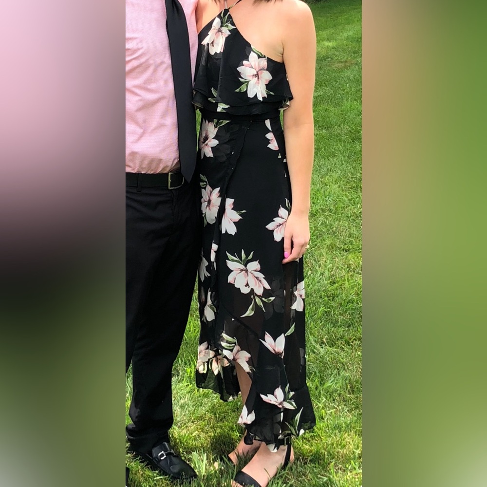 Lulus, ruffle midi dress